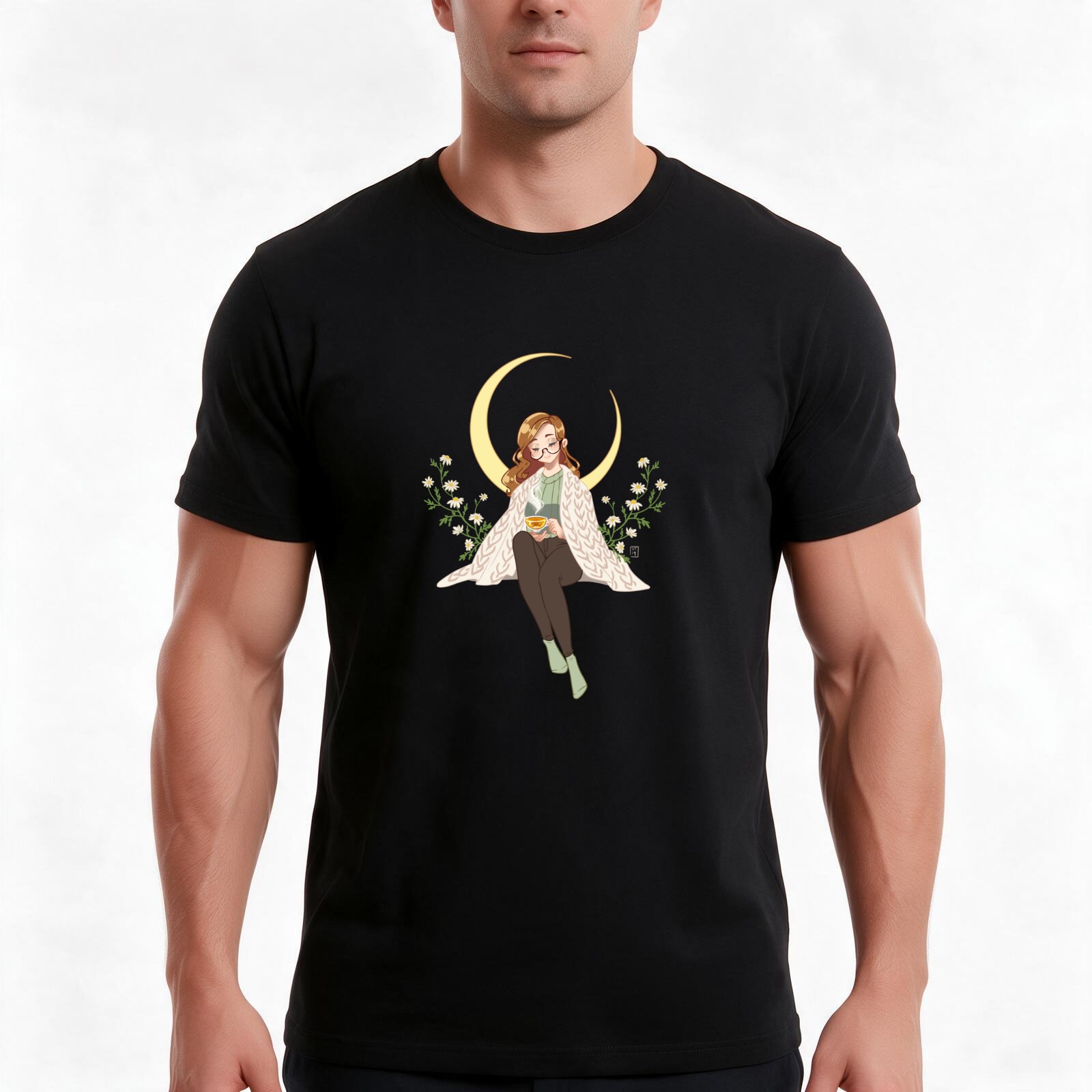Chamomile Tea - เสื้อยืดลายชาคาโมมายล์ เสื้อยืดผ้าฝ้ายใส่สบายสำหรับฤดูร้อน เสื้อสไตล์สตรีททรงโอเวอร์ไซส์ ลายกราฟิกสไตล์วินเทจ แขนสั้น ทรงหลวม