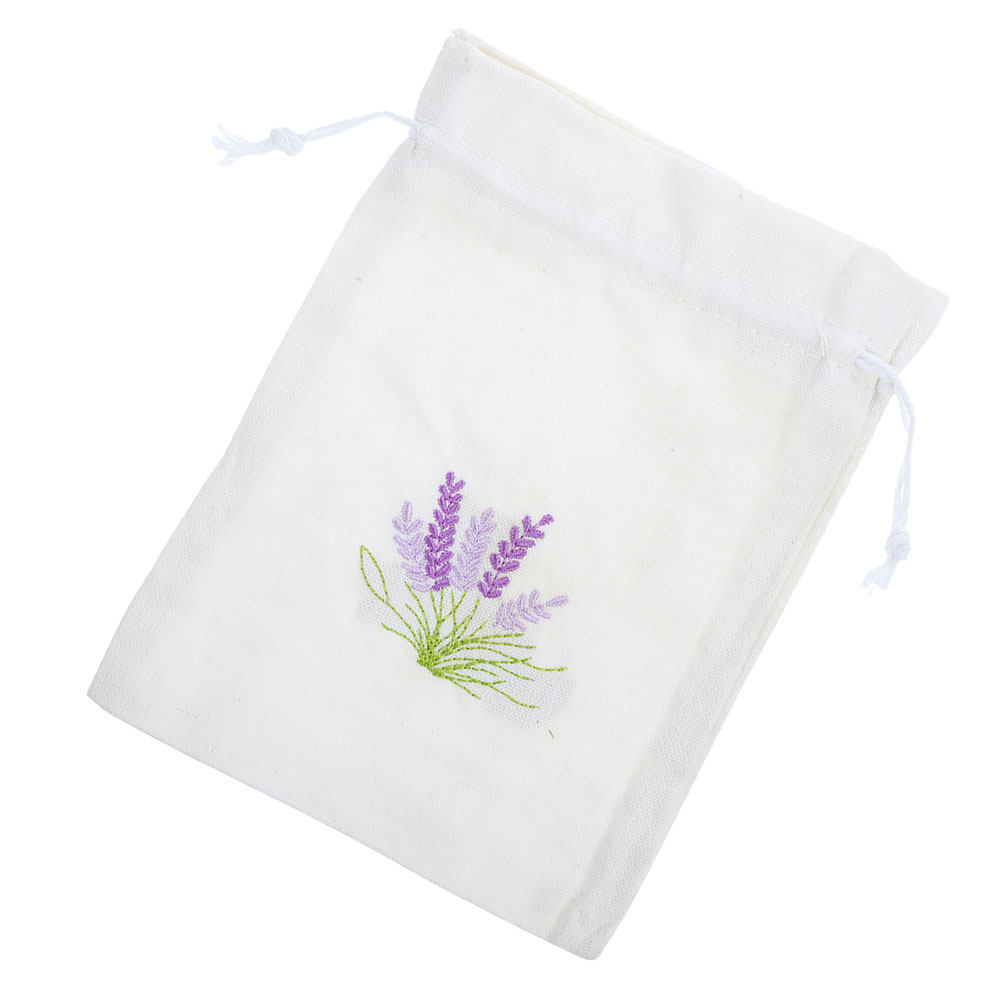Dried Herbs - ถุงผ้าหูรูดลายลาเวนเดอร์เปล่า ถุงผ้าฝ้ายดีไซน์สวยงาม สำหรับสมุนไพรแห้ง ตู้เสื้อผ้า ลิ้นชัก กระเป๋าเดินทาง