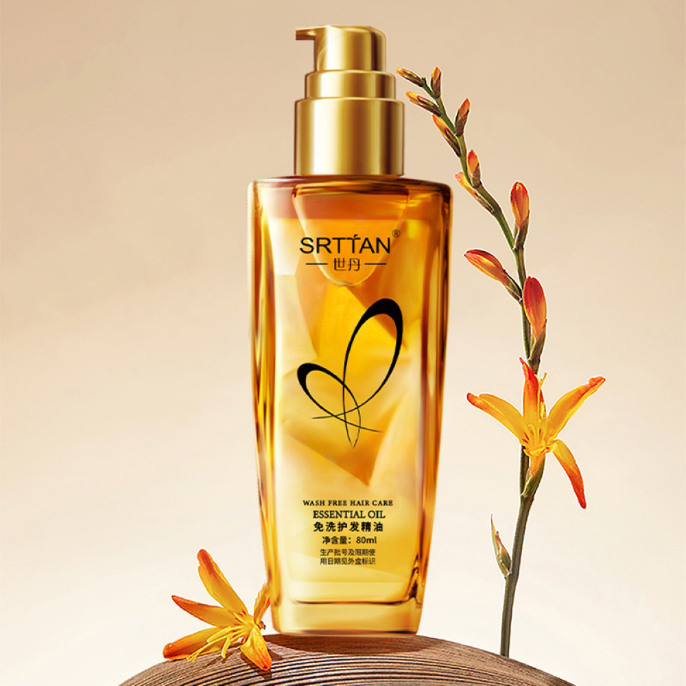Essential Oils - น้ำมันบำรุงเส้นผมแบบไม่ต้องล้างออก 1 ชิ้น, บำรุงเส้นผมให้นุ่ม, ไม่เหนียวเหนอะหนะ, น้ำมันใส่ผม,