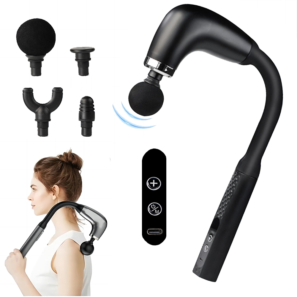 Health Wellness - แบบพกพา Fascial นวดปืนไฟฟ้า Percussion ปืนพกนวดผ่อนคลายร่างกายพร้อม LED