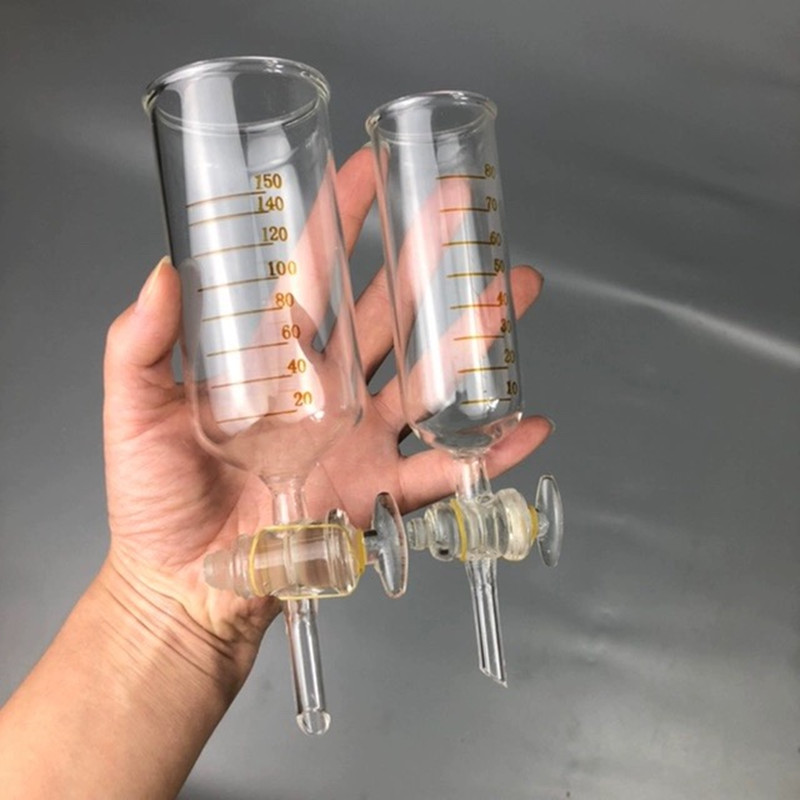 Essential Oils - 80/150ml Discharge ช่องทางแก้วทรงกระบอก Liquid Sseparation ช่องทางหยดช่องทางสุขอนามัยบรรจุน้ํามันหอมระเหย