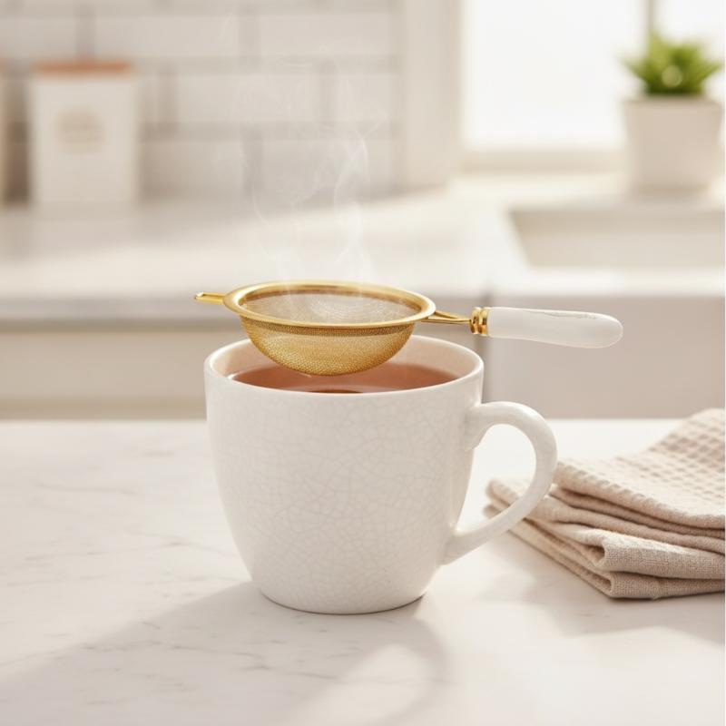 ที่กรองชาสแตนเลสแบบตาข่ายคู่พร - Herbal Tea บทวิจารณ์และราคา