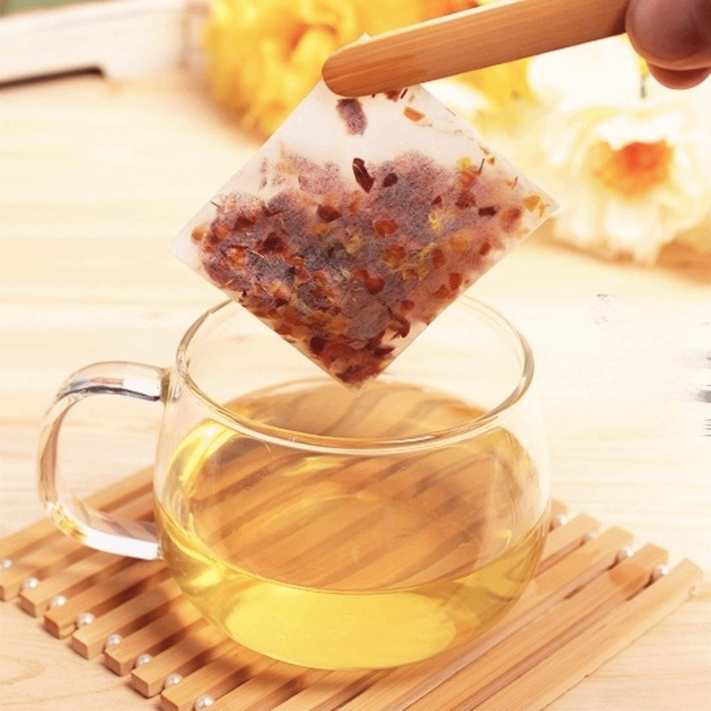 100 ชิ้น ถุงชาใช้แล้วทิ้ง ผ้าไ - Herbal Tea บทวิจารณ์และราคา