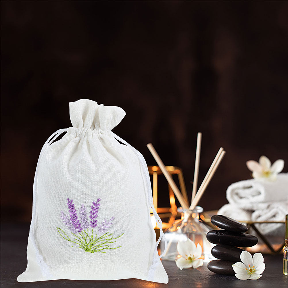 ถุงผ้าหูรูดลายลาเวนเดอร์เปล่า  - Dried Herbs บทวิจารณ์และราคา