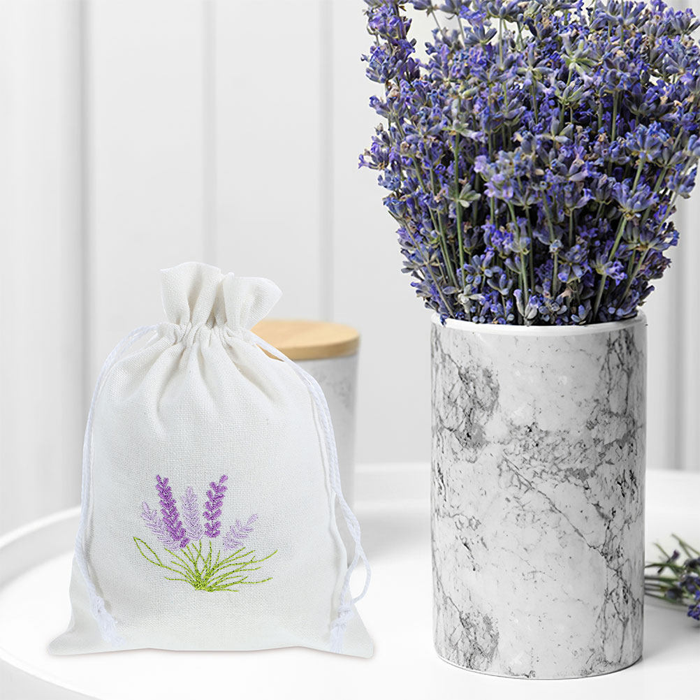 ถุงผ้าหูรูดลายลาเวนเดอร์เปล่า  - Dried Herbs บทวิจารณ์และราคา