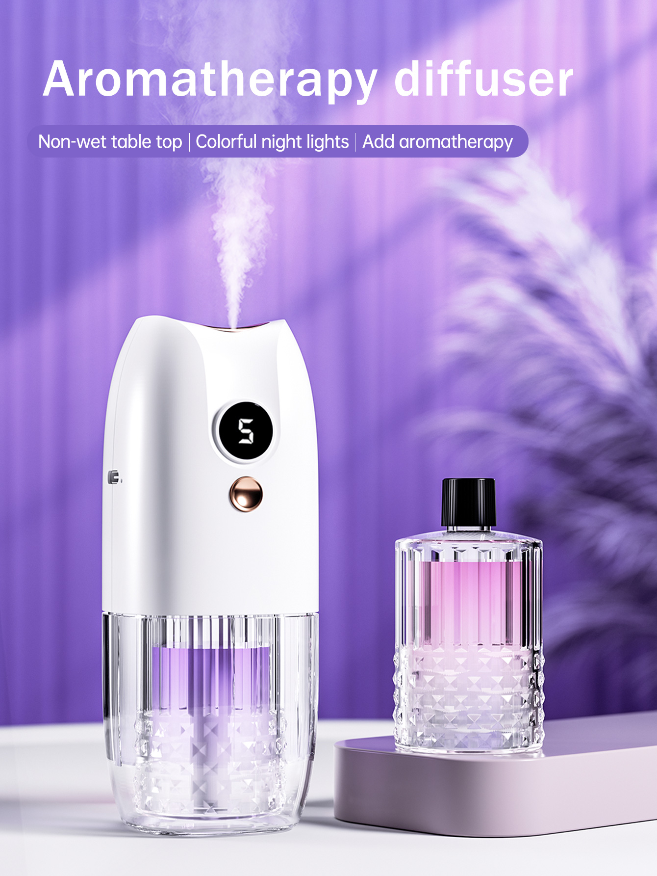 เครื่องกระจายกลิ่นหอมแบบพกพาอเ - Lavender Oil บทวิจารณ์และราคา