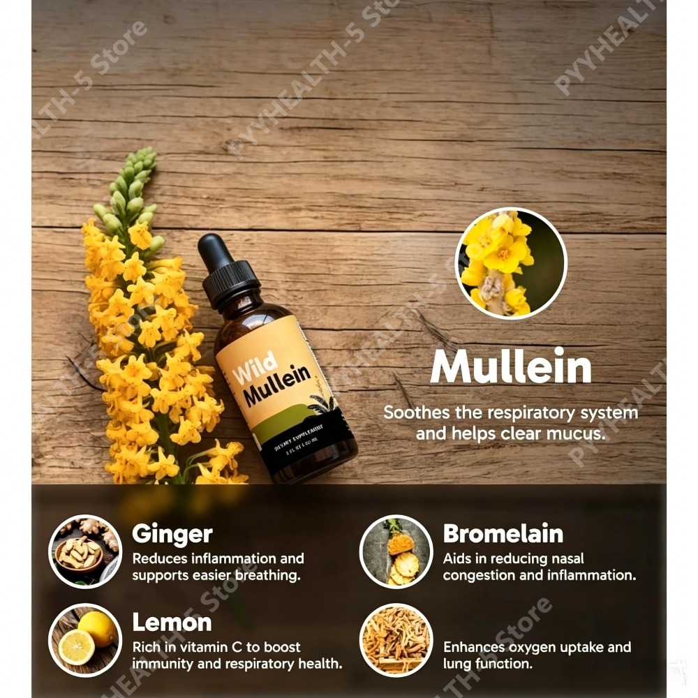 ยาสมุนไพรสูตรน้ำหยดใบมัลลีนผสม - Herbal Supplement บทวิจารณ์และราคา