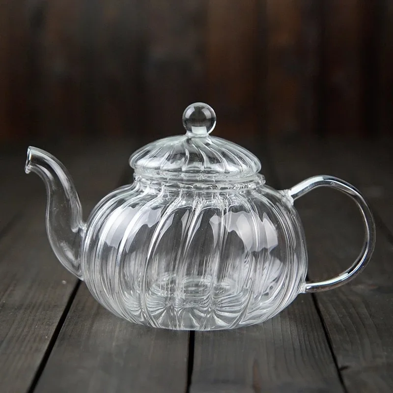 กาน้ำชาแก้วลายดอกไม้ทรงฟักทอง6 - Herbal Tea บทวิจารณ์และราคา