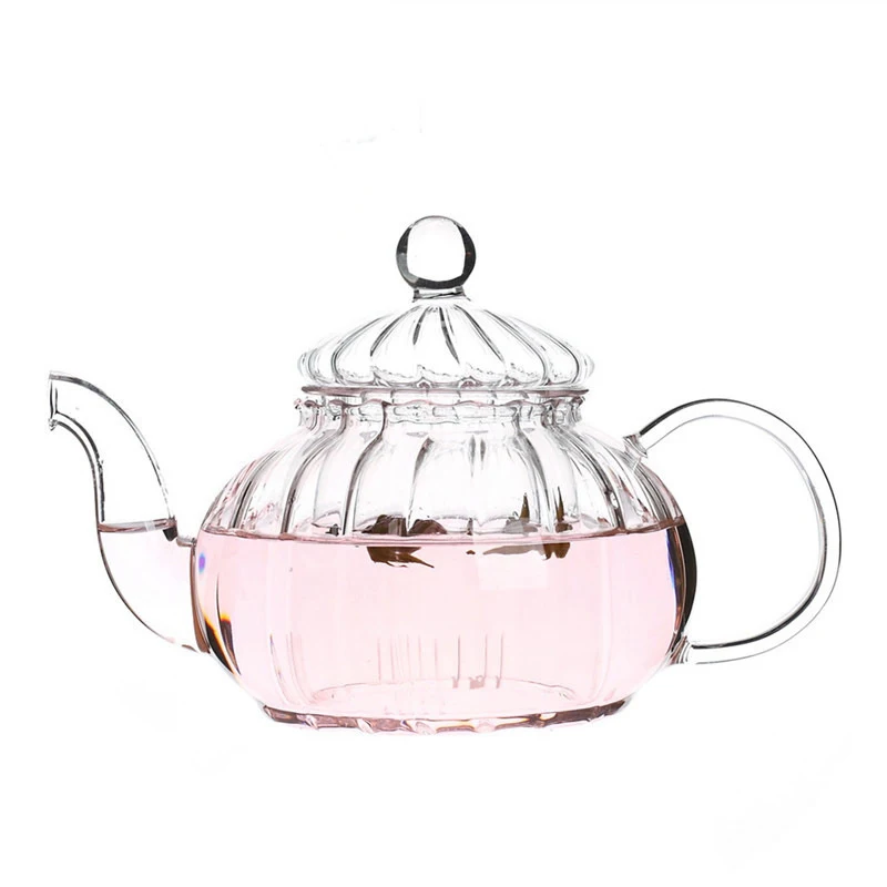 กาน้ำชาแก้วลายดอกไม้ทรงฟักทอง6 - Herbal Tea บทวิจารณ์และราคา