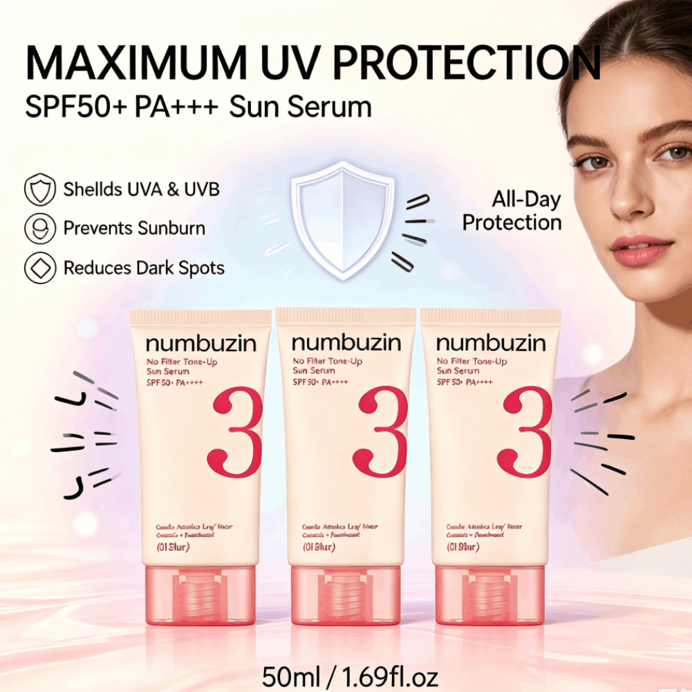 นัมบูซิน 3 ซัน เซรั่ม SPF50+ ส - Echinacea บทวิจารณ์และราคา