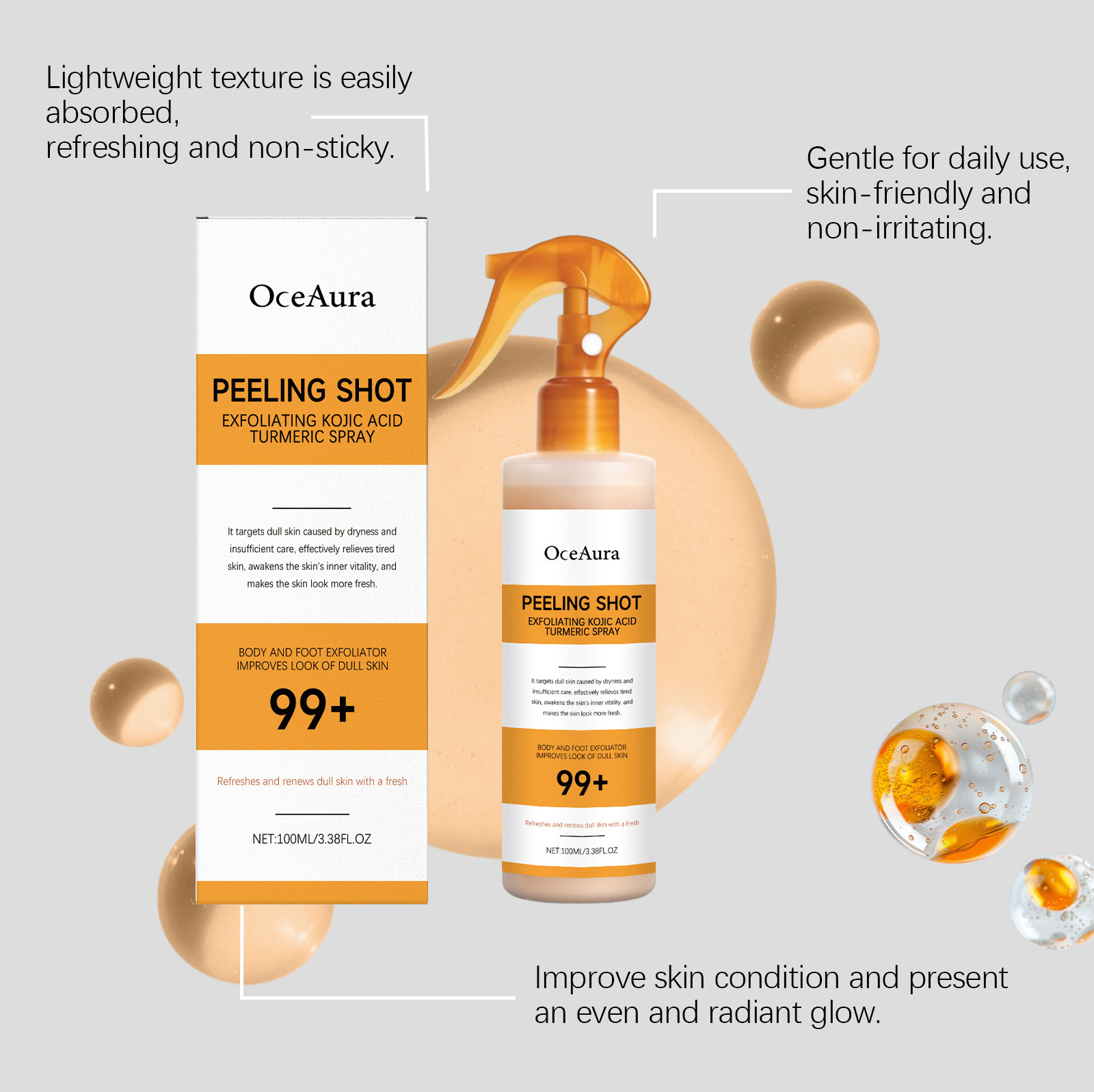 สเปรย์ขัดผิวขมิ้นโอเชอร่า ทำคว - Turmeric บทวิจารณ์และราคา