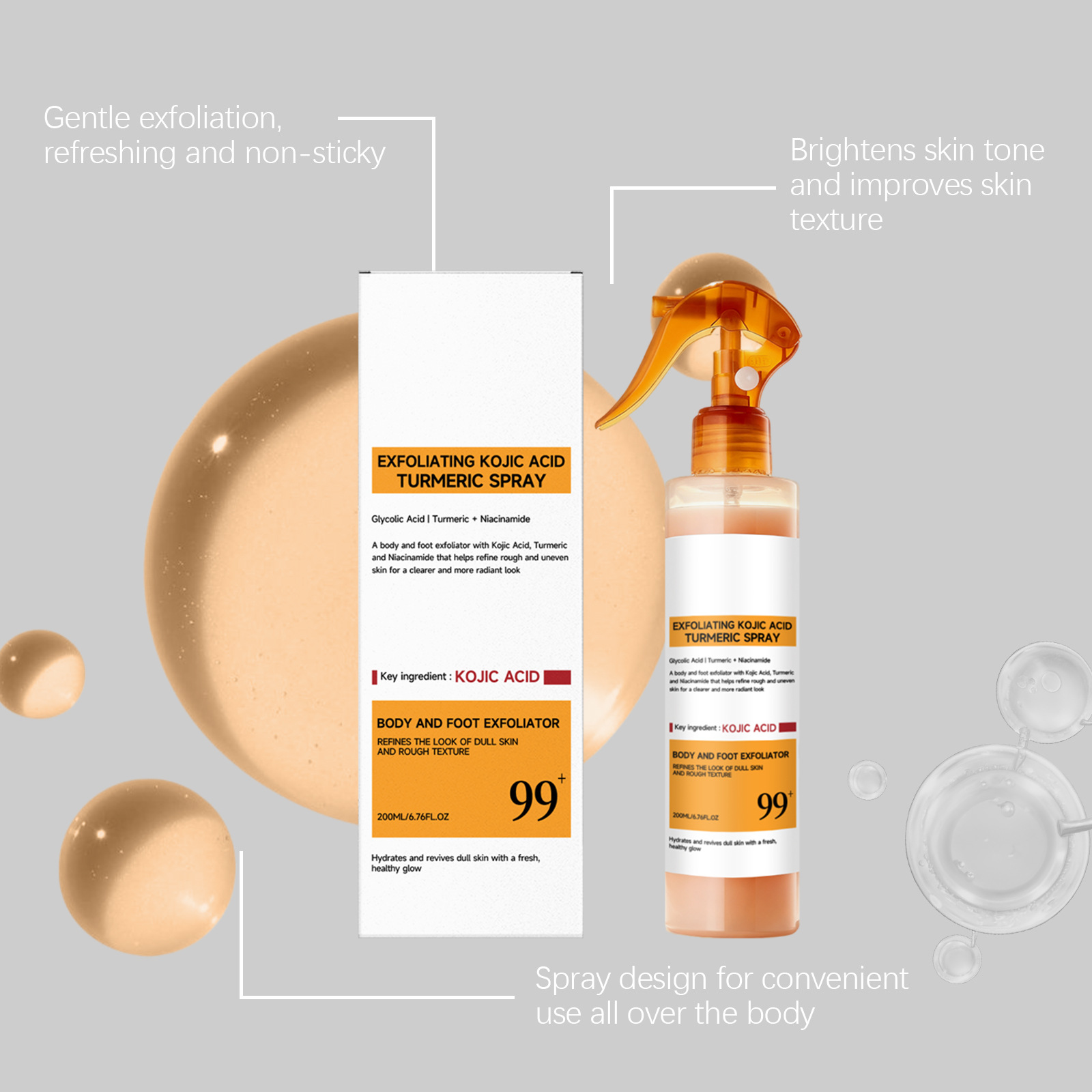 สเปรย์ดูแลผิวด้วยกรดโคจิกและขม - Turmeric บทวิจารณ์และราคา