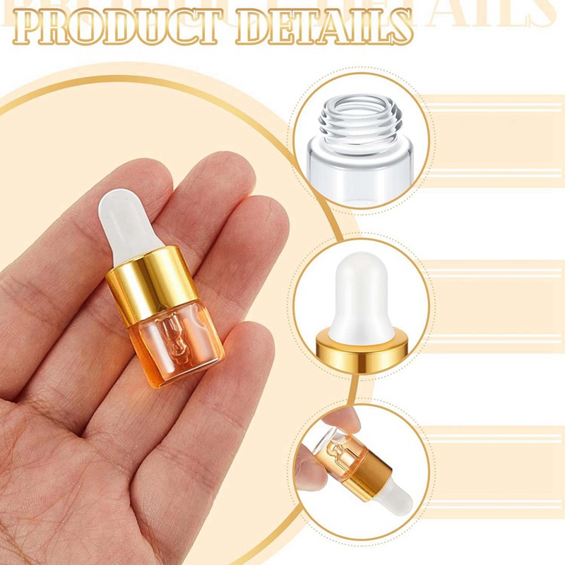 100 ชิ้นมินิแก้วหยดขวดใสขวดหยด - Essential Oils บทวิจารณ์และราคา